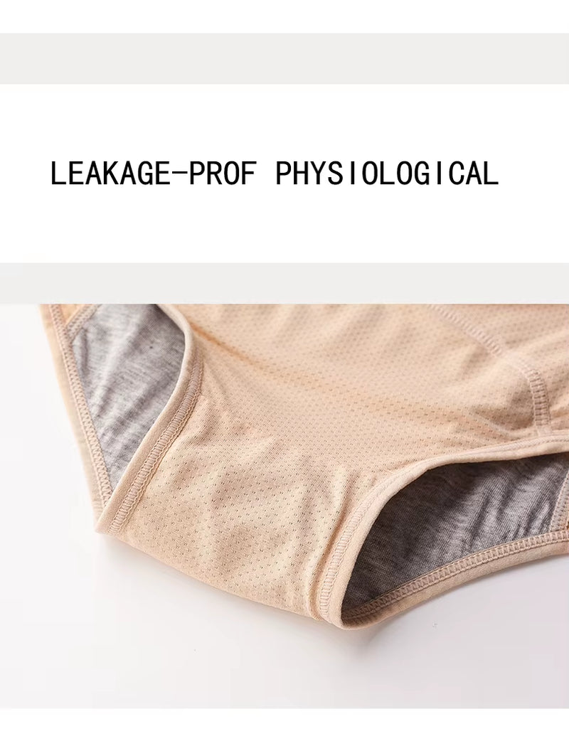 Leak Proof Menstrual Panties Women Underwear Period Cotton Waterproof Briefs plus Size Female Physiological Breathable Pants
